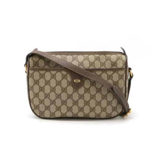 Gucci Vintage Pre-owned Canvas crossbodyvskor Beige, Dam