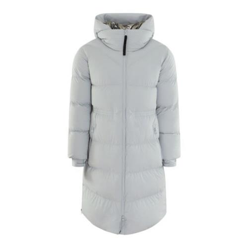 Woolrich Lång Puffer Parka Jacka Blue, Dam