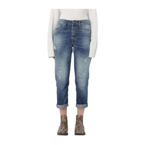 Dondup Denim Juvelbyxor med Distressed Stil Blue, Dam