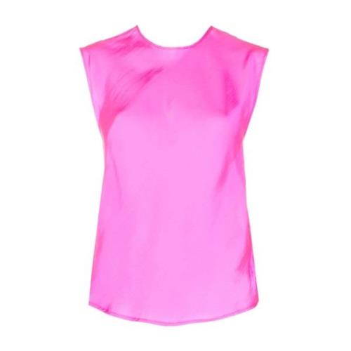 Forte Forte Elegant Rosa Silk Nylon Blus Pink, Dam