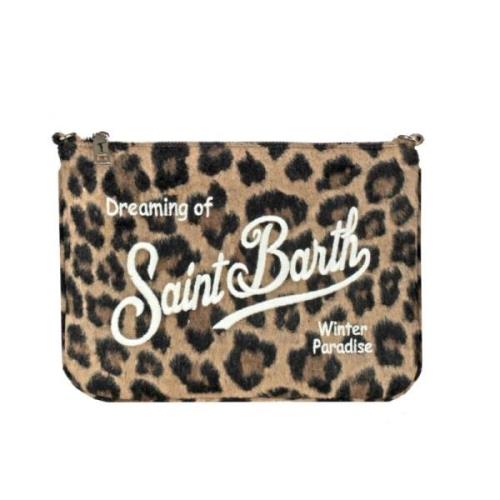 MC2 Saint Barth Animalier ullclutch med broderad logotyp Multicolor, D...