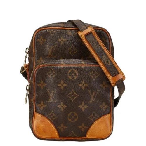 Louis Vuitton Vintage Pre-owned Canvas crossbodyvskor Brown, Dam