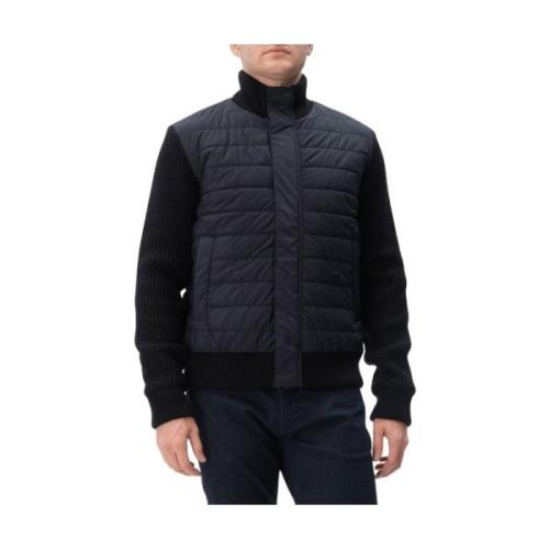 Herno Lätt Nylon Stretch Bomber Resort Stickad Black, Herr