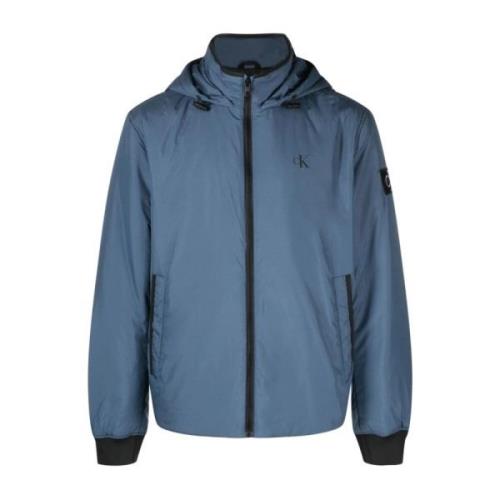 Calvin Klein Jeans Blå Hooded Harrington Jacka Blue, Herr