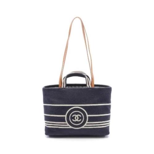 Chanel Vintage Pre-owned Canvas chanel-vskor Blue, Dam