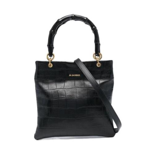 Jil Sander Elegant Svart Toteväska Black, Dam