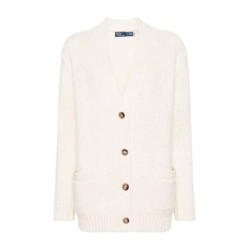 Polo Ralph Lauren Beige Ull Långärmad Cardigan Beige, Dam