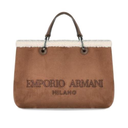 Emporio Armani Teddy Brun Shoppingväska Brown, Dam