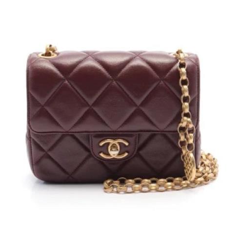 Chanel Vintage Pre-owned Laeder crossbodyvskor Brown, Dam