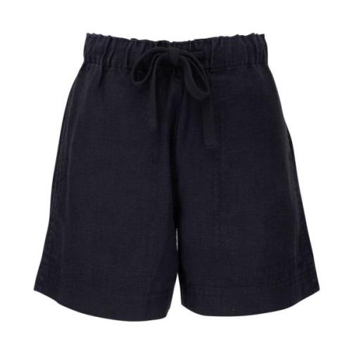 Vince Blå Hamp Casual Dra På Shorts Blue, Dam