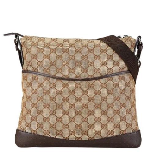 Gucci Vintage Pre-owned Canvas crossbodyvskor Beige, Dam