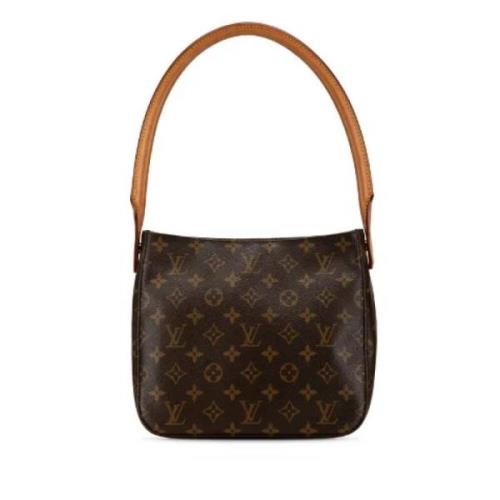 Louis Vuitton Vintage Pre-owned Canvas axelremsvskor Brown, Dam