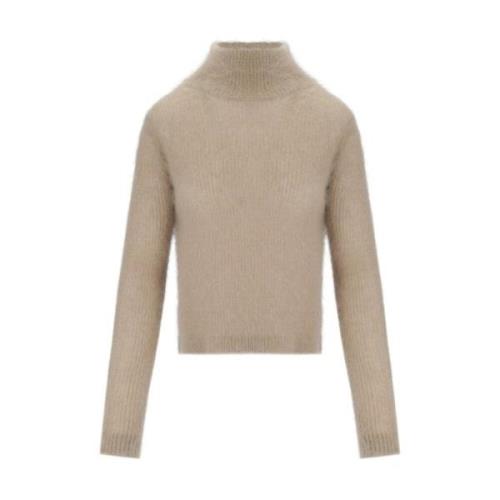 Cruna Mohair Ullblandning Grå Stickad Tröja Beige, Dam