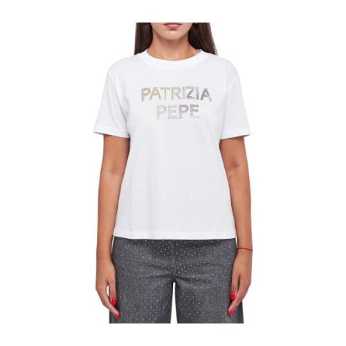 Patrizia Pepe Vit T-shirt och Polo Stilren White, Dam