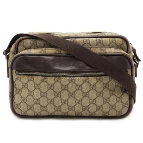 Gucci Vintage Pre-owned Canvas crossbodyvskor Beige, Dam