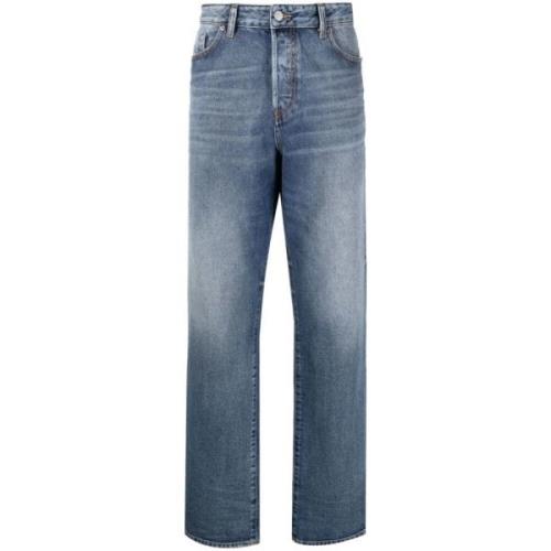 Diesel Avslappnad Blå Straight Jeans Blue, Herr