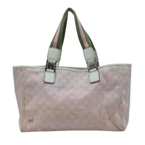 Gucci Vintage Pre-owned Canvas totevskor Pink, Dam