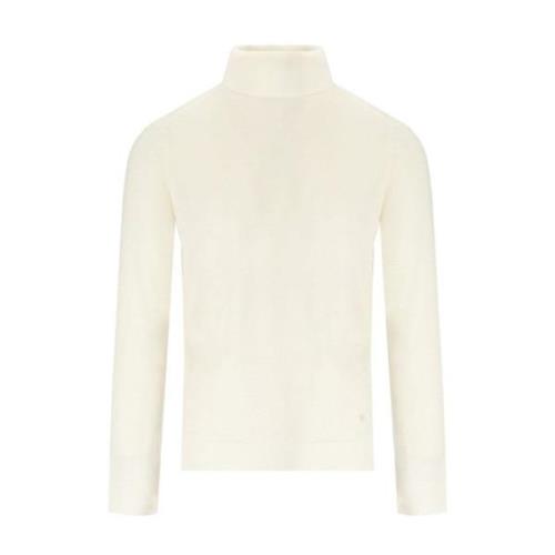 Manuel Ritz Kräm Turtleneck Jumper i Virgin Wool Beige, Herr