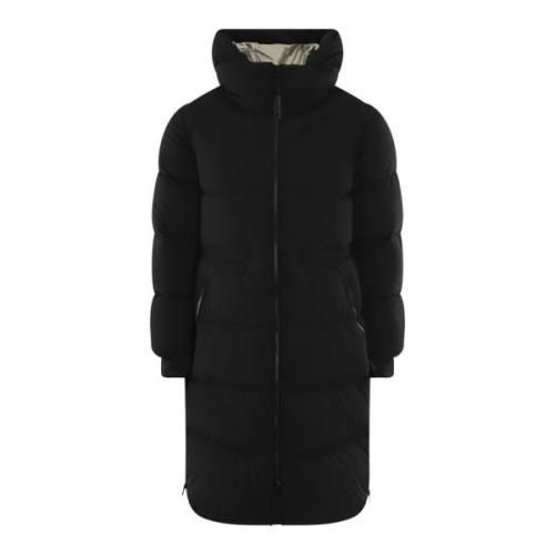 Woolrich Lång Puffer Parka Jacka Black, Dam