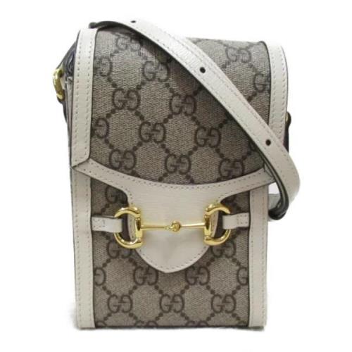 Gucci Vintage Pre-owned Canvas crossbodyvskor Beige, Dam