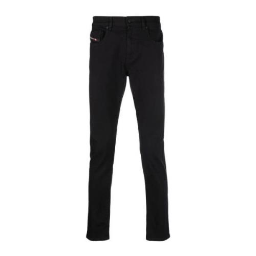 Diesel Casual Straight Svart Bomull Jeans Black, Herr