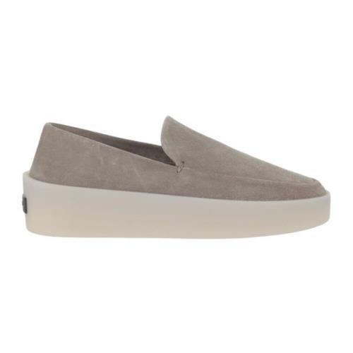 Fear Of God Suede Leather Slip-On Loafer Moccasin Beige, Dam