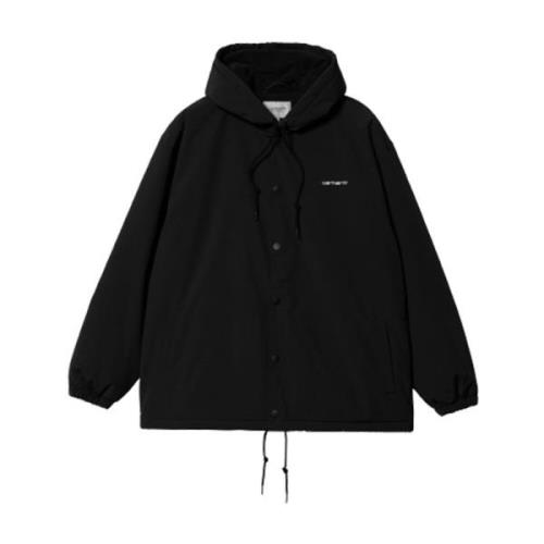 Carhartt Wip Svart Hooded Coach Jacka Black, Herr