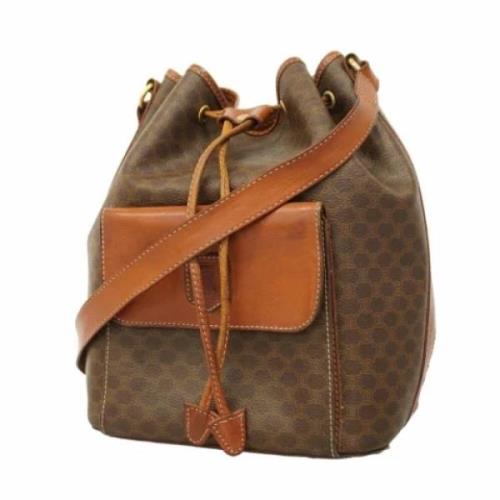 Celine Vintage Pre-owned Laeder axelremsvskor Brown, Dam