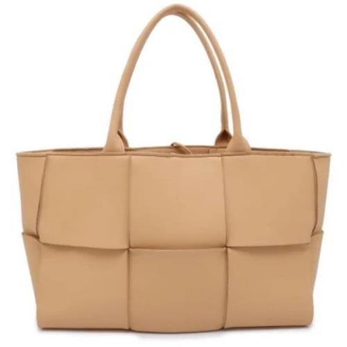 Bottega Veneta Vintage Pre-owned Laeder axelremsvskor Beige, Dam