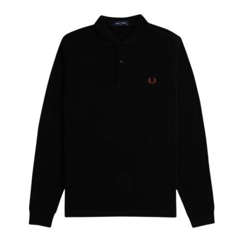 Fred Perry Långärmad tennispolo Black, Herr