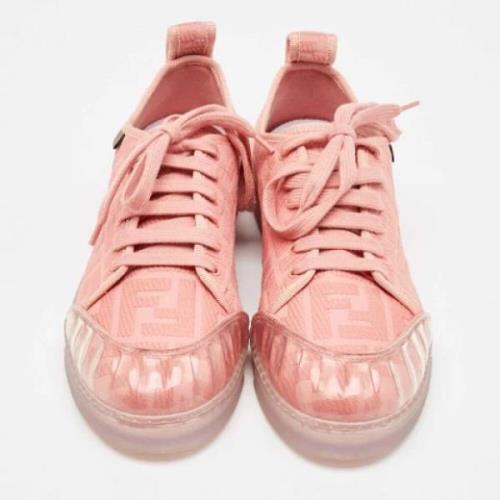 Fendi Vintage Pre-owned Canvas sneakers Pink, Dam