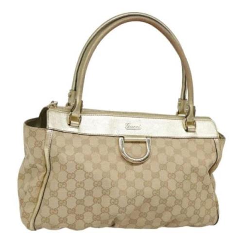 Gucci Vintage Pre-owned Canvas totevskor Beige, Dam