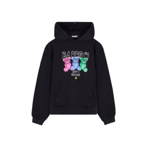 Barrow Hoodie med All-Over Prints Black, Herr