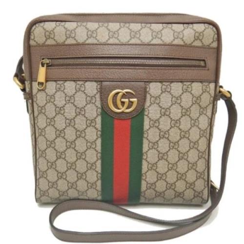 Gucci Vintage Pre-owned Canvas crossbodyvskor Beige, Dam