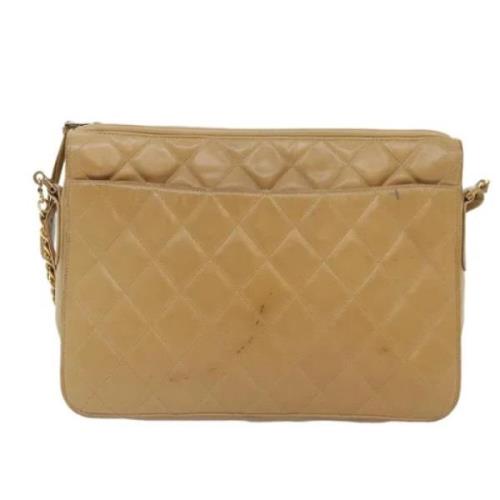 Chanel Vintage Pre-owned Laeder chanel-vskor Beige, Dam