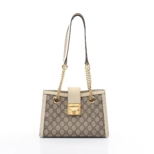 Gucci Vintage Pre-owned Canvas crossbodyvskor Beige, Dam