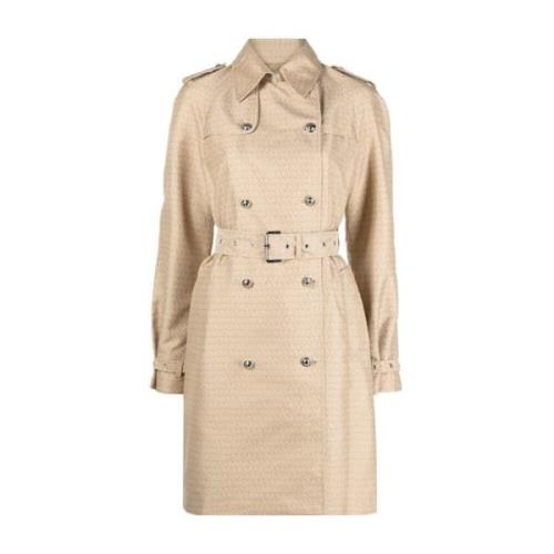 Michael Kors Eco Trench Regnrock Brun Polyester Brown, Dam