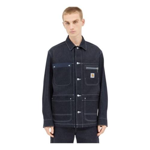 Junya Watanabe Klassisk Denimjacka med Topstitching Blue, Herr