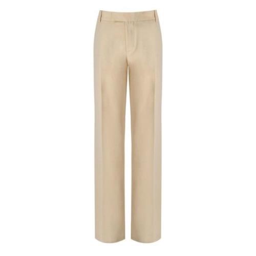 Federica Tosi Smör Wide Leg Byxor Beige, Dam