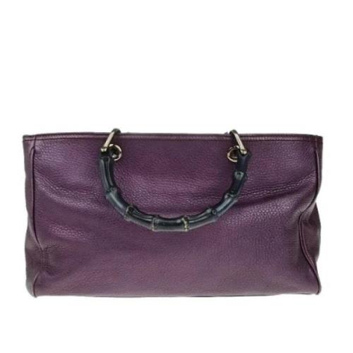 Gucci Vintage Pre-owned Laeder totevskor Purple, Dam