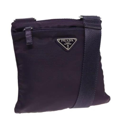 Prada Vintage Pre-owned Tyg prada-vskor Purple, Dam