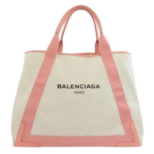 Balenciaga Vintage Pre-owned Canvas totevskor Beige, Dam