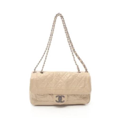 Chanel Vintage Pre-owned Laeder crossbodyvskor Beige, Dam