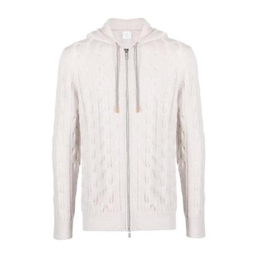 Eleventy Beige Cashmere Full Zip Sweater Beige, Herr