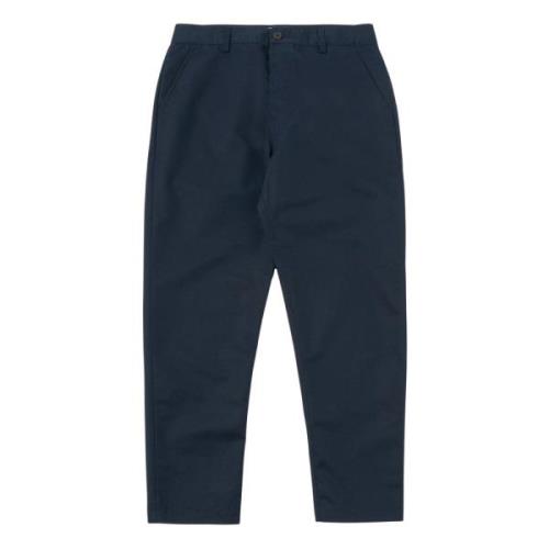 Universal Works Modern Militär Chino Byxor Navy Blue, Herr