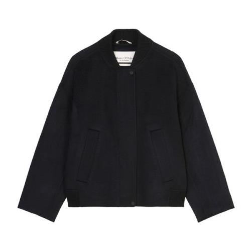 Marc O'Polo Ull blouson avslappnad Blue, Dam