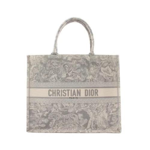 Dior Vintage Pre-owned Canvas totevskor Gray, Dam