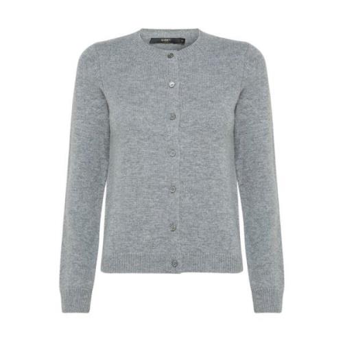 Seventy Cashmere Cardigan med knappar fram Gray, Dam