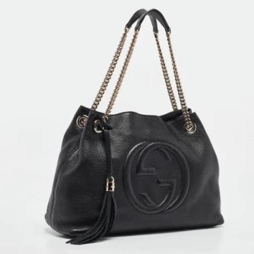 Gucci Vintage Pre-owned Canvas totevskor Black, Dam