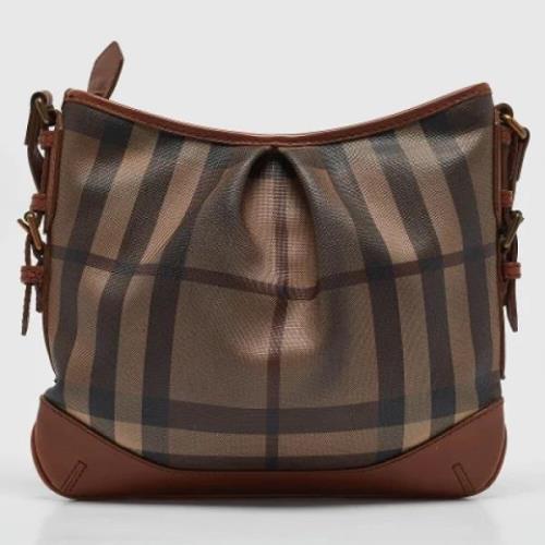 Burberry Vintage Pre-owned Canvas axelremsvskor Brown, Dam